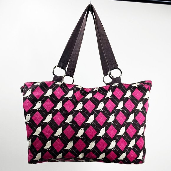 Roxy Diaper Bag, 100% Cotton, 16"L x 12" H x 5" W - Picture 1 of 11